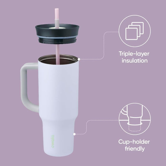 Owala - Tumbler de 40oz. / Lila con azul marino