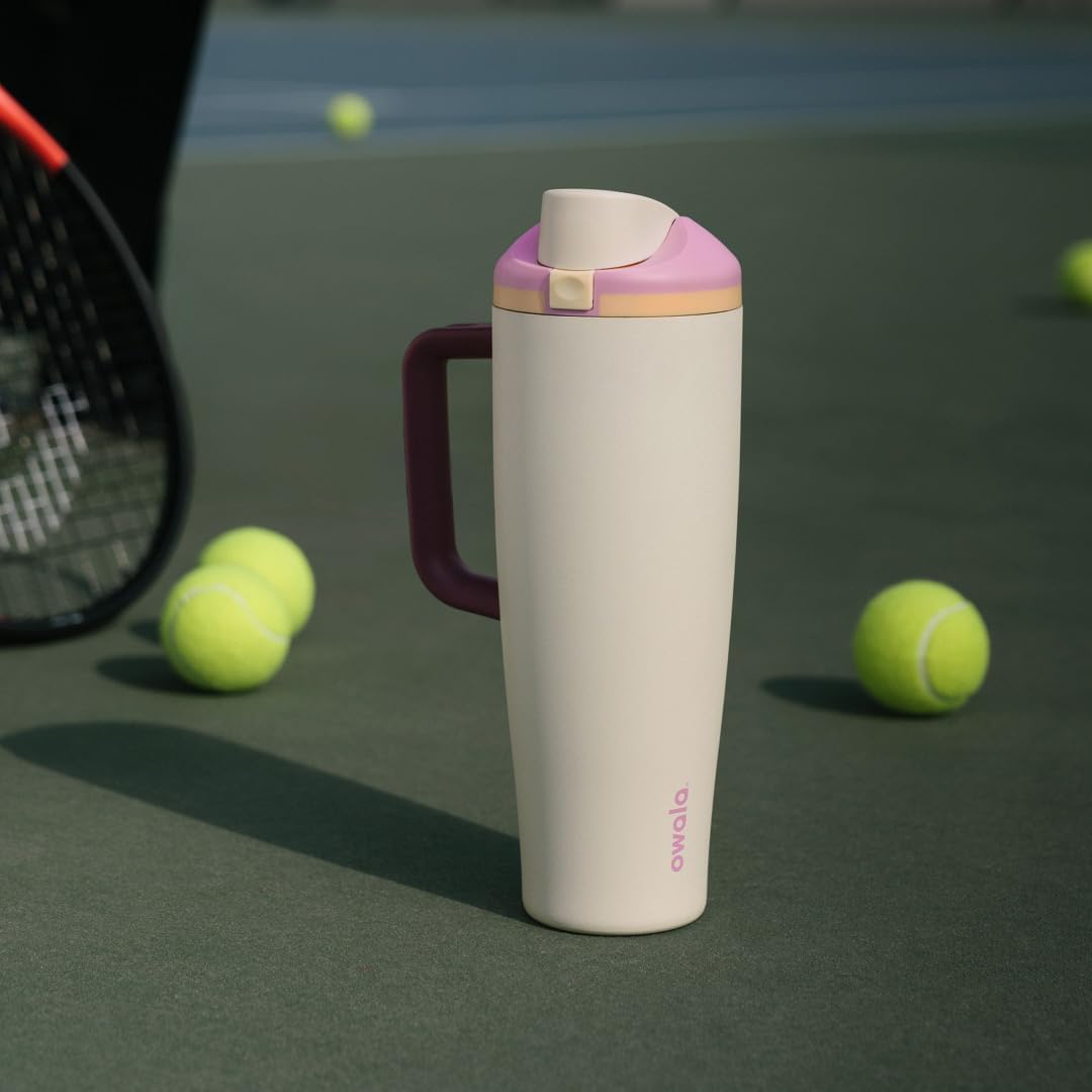 Owala - FreeSip Tumbler de 40oz. / Crema con rosado