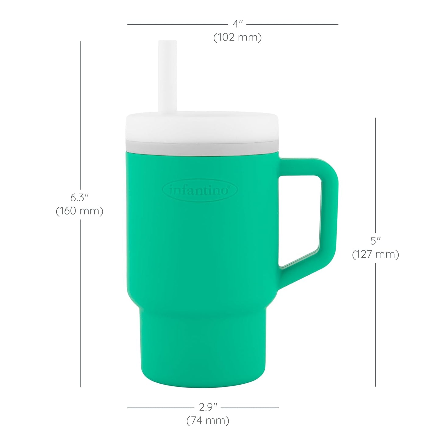 Infantino - Tumbler de Silicona de 9oz. / Verde