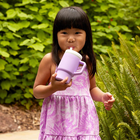 Infantino - Tumbler de Silicona de 9oz. / Morado lila