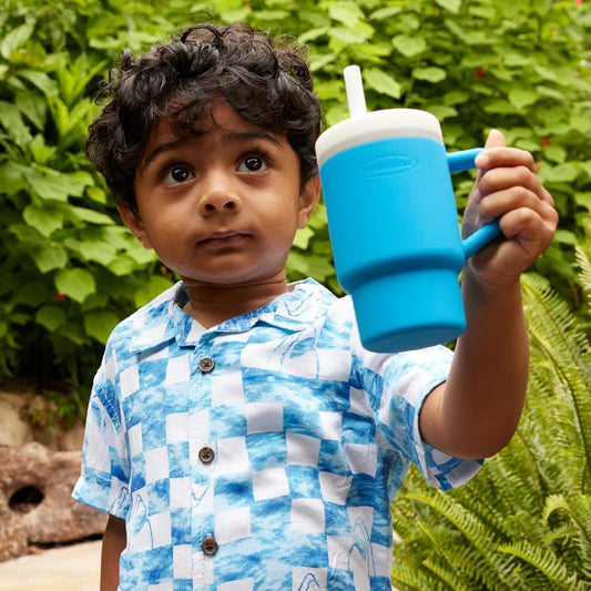 Infantino - Tumbler de Silicona de 9oz. / Azul