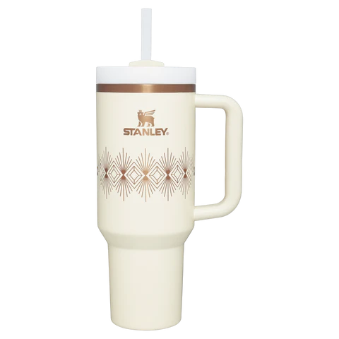 Stanley - Quencher H2.0 Tumbler de 40 oz. / Blanco con dorado