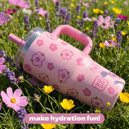 YAYA - My 1st Tumbler de 12 oz. / Rosado con Flores