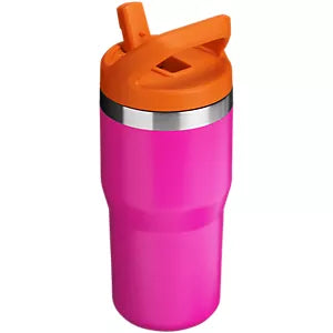 Stanley - Flip Straw Tumbler de 20 oz. / Fucsia con naranja