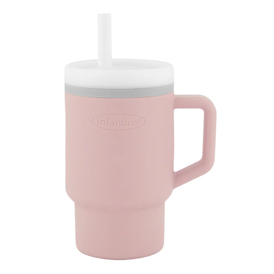 Infantino - Tumbler de Silicona de 9oz. / Rosa vieja