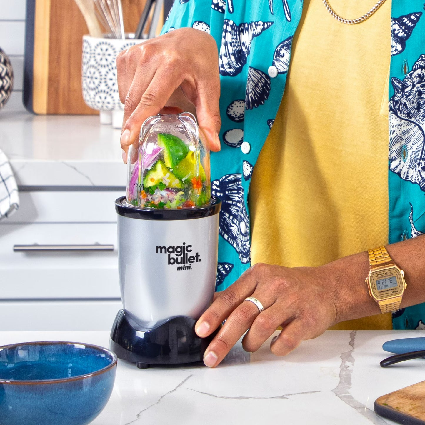 Magic Bullet mini de 14oz. / Plateado