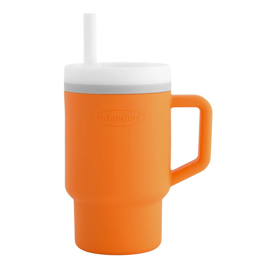 Infantino - Tumbler de Silicona de 9oz. / Anaranjado