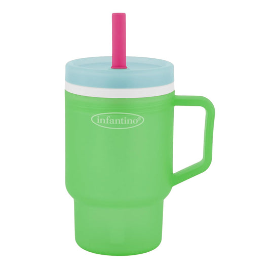 Infantino - Tumbler de Silicona de 9oz. / Verde transparente