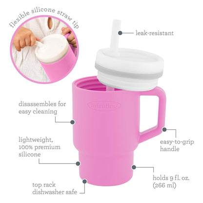Infantino - Tumbler de Silicona de 9oz. / Rosado