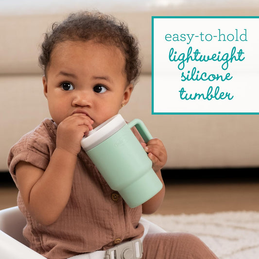 Infantino - Tumbler de Silicona de 9oz. / Verde menta
