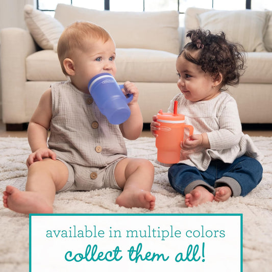 Infantino - Tumbler de Silicona de 9oz. / Naranja transparente