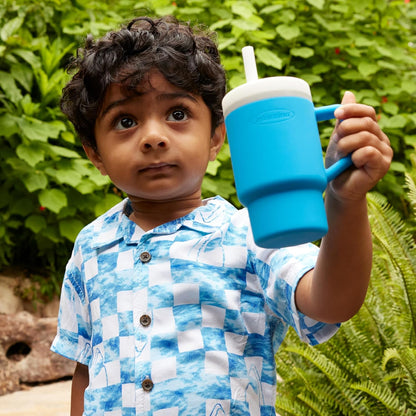 Infantino - Tumbler de Silicona de 9oz. / Azul