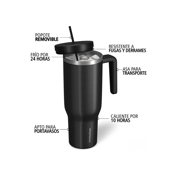 Hydrapeak - Voyager de 40 oz. / Negro
