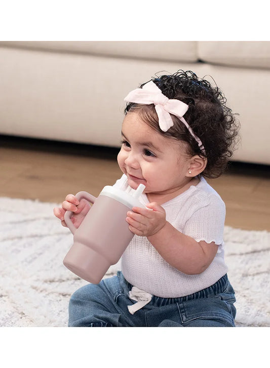 Infantino - Tumbler de Silicona de 9oz. / Rosa vieja