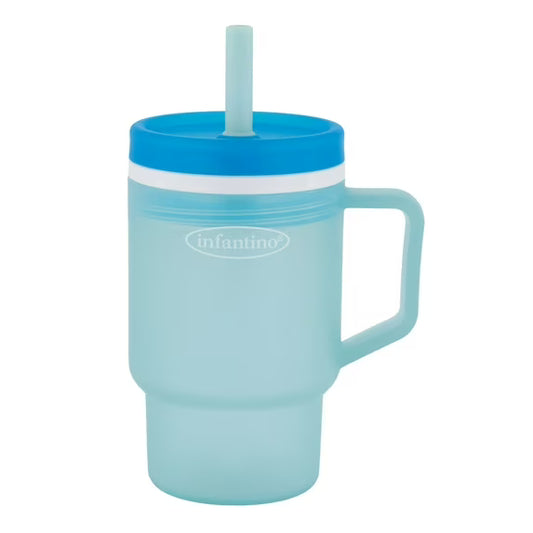 Infantino - Tumbler de Silicona de 9oz. / Azul transparente