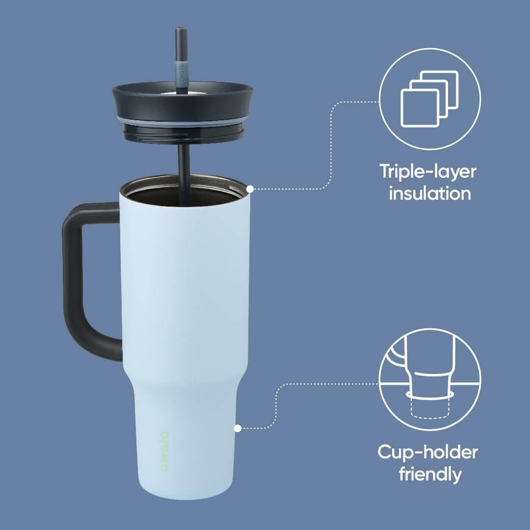 Owala - Tumbler de 40oz. / Azul grisaceo