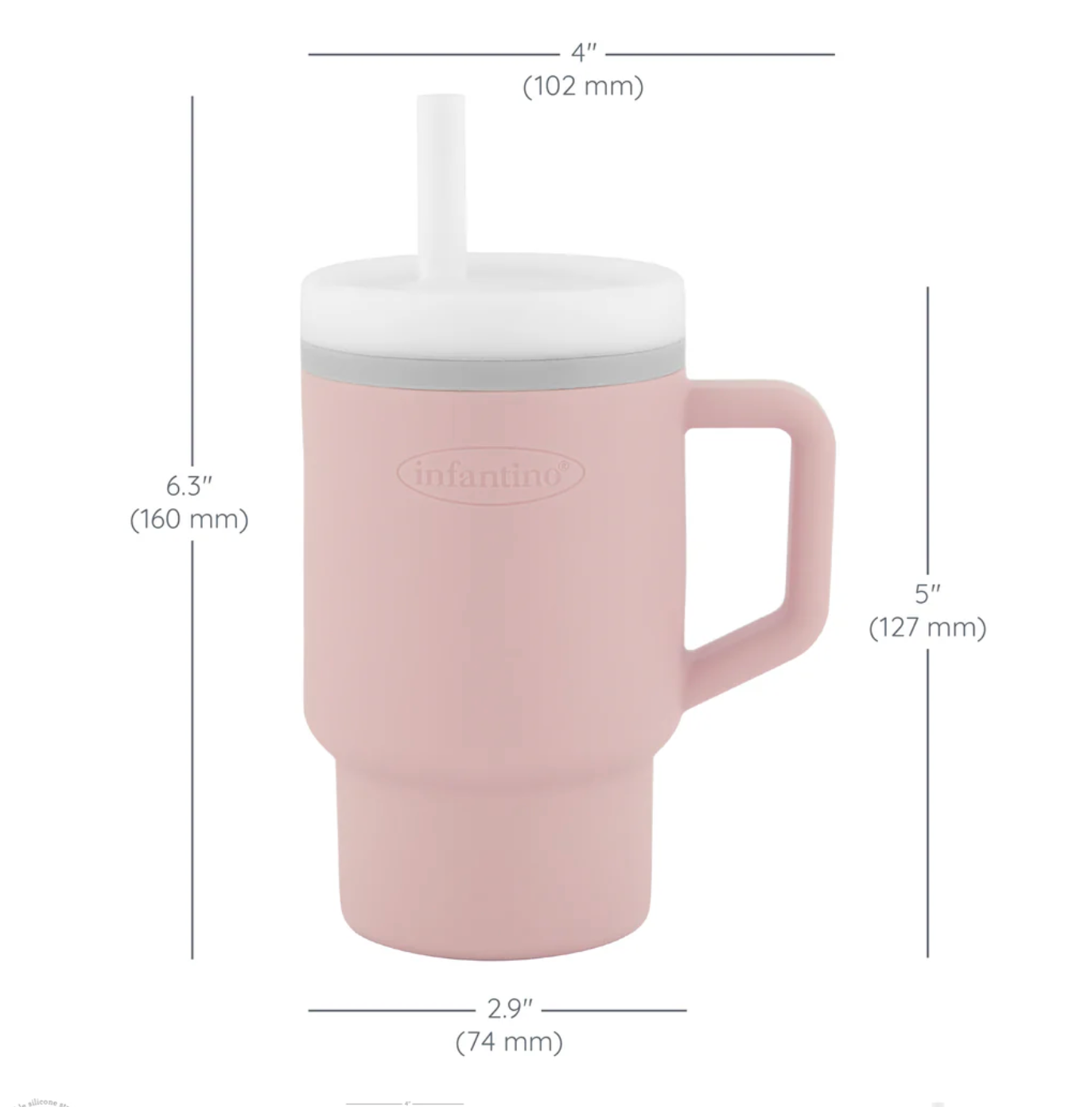 Infantino - Tumbler de Silicona de 9oz. / Rosa vieja
