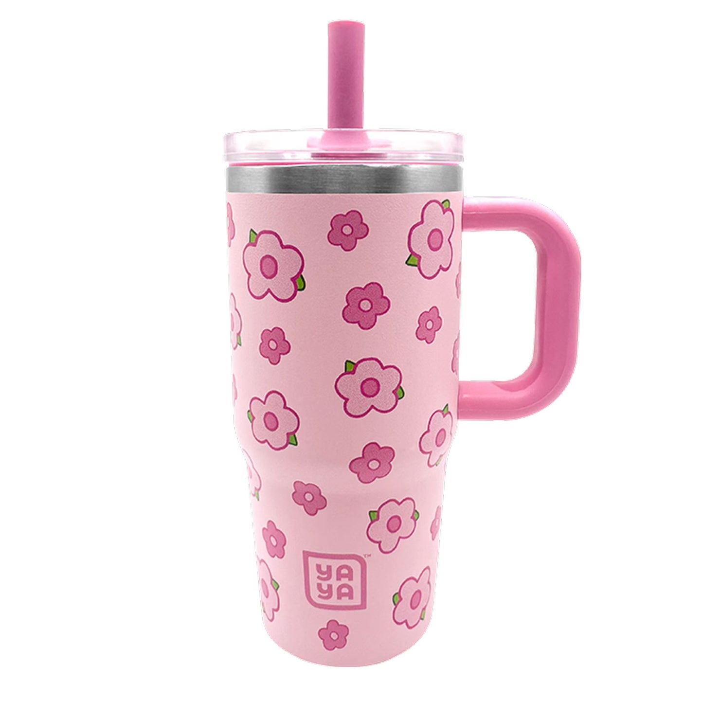 YAYA - My 1st Tumbler de 12 oz. / Rosado con Flores
