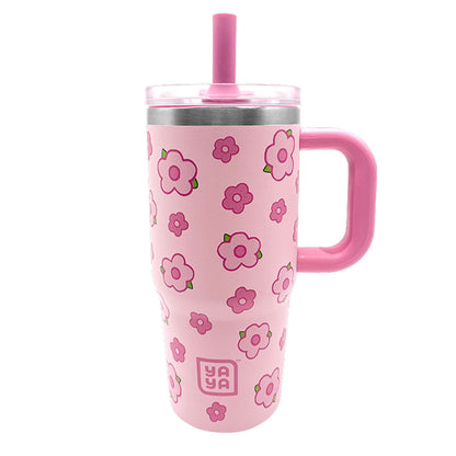 YAYA - My 1st Tumbler de 12 oz. / Rosado con Flores