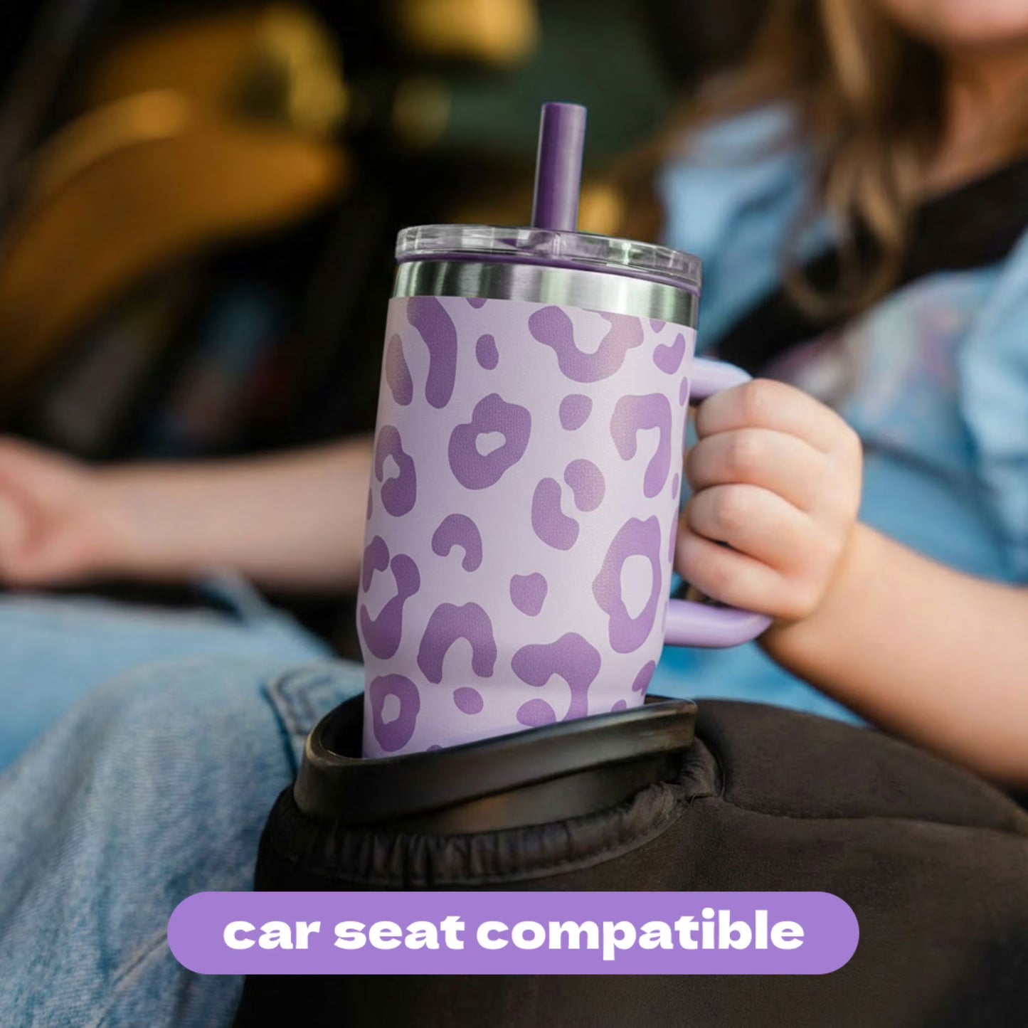 YAYA - My 1st Tumbler de 12 oz. / Morado con animal print