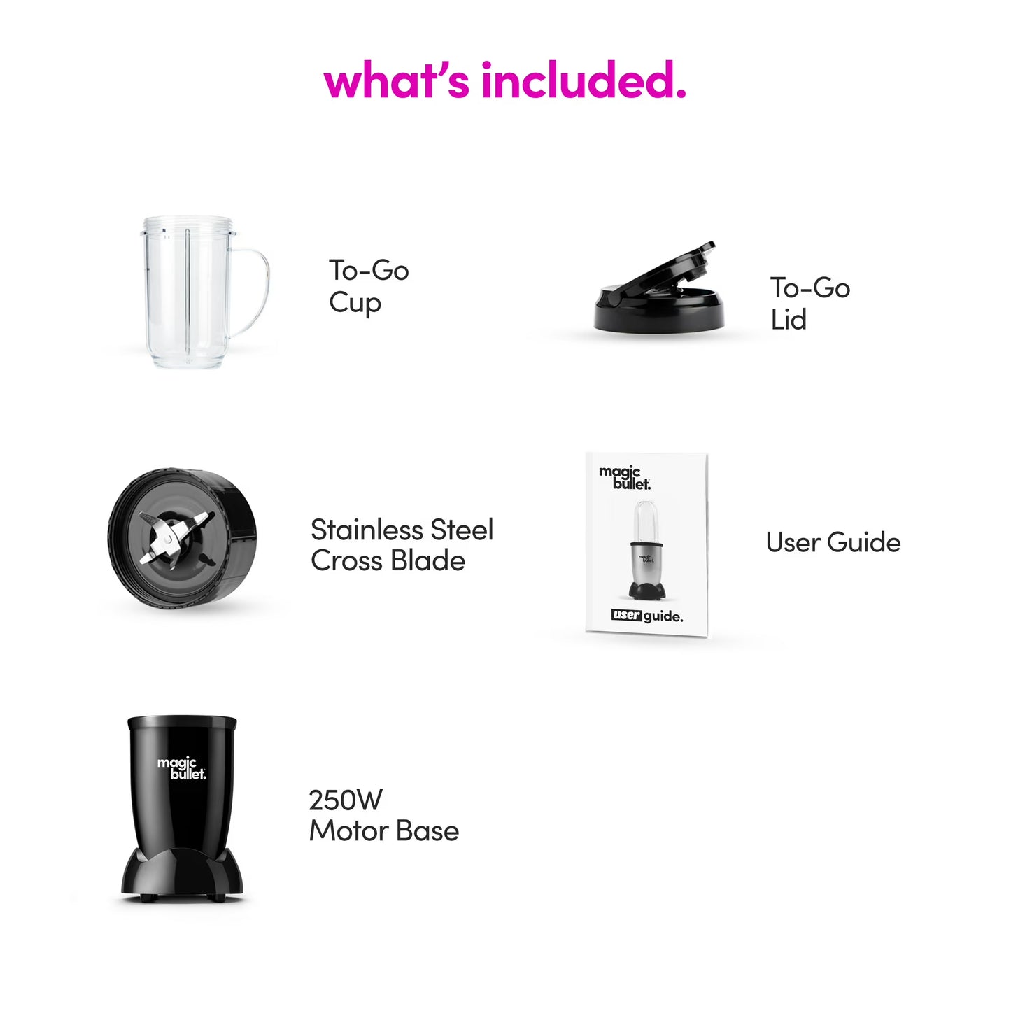 Magic Bullet de 16oz. / Negro