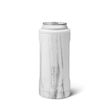 Brümate -Slim Can Cooler de 12oz. / Blaco marmol