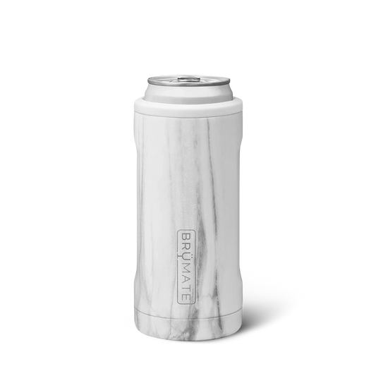 Brümate -Slim Can Cooler de 12oz. / Blaco marmol